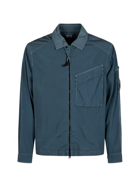 C.P. Company lens-detail chest-pocket shirt jacket Blue 21CMOS120A005904G871
