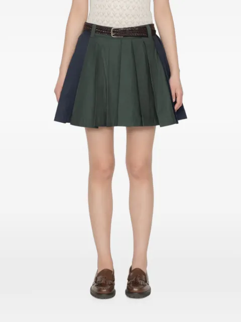 Sea Odessa pleated mini skirt Green PF26141