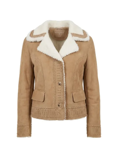 Ermanno Scervino perforated leather jacket Neutrals D490D314IQJH