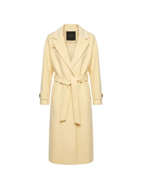 PINKO Casella belted coat Yellow 107177A3FT