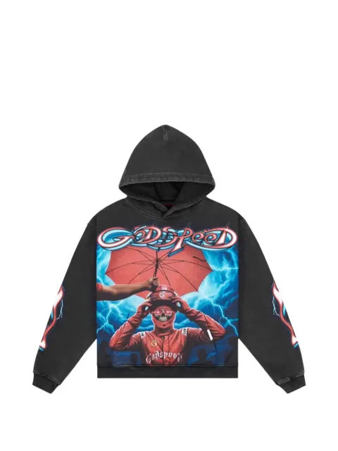 GODSPEED Supreme Reign graphic-print hoodie Black GS481