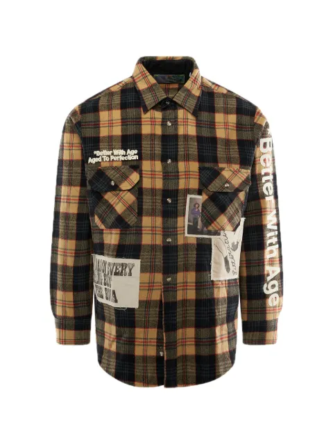 Better with Age patchwork-design shirt Neutrals BWA218