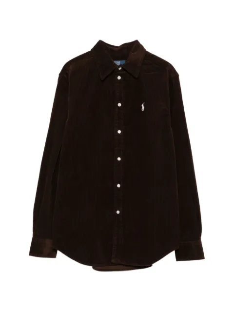 Polo Ralph Lauren corduroy embroidered-logo shirt Brown 211A93203009