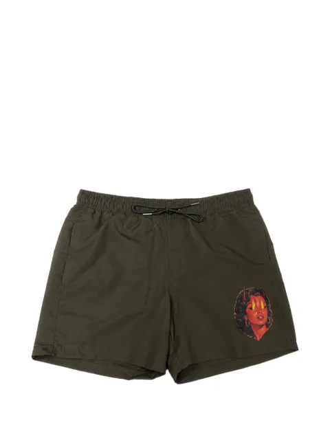 Melt graphic-print swim shorts Green MSSWSHO5017