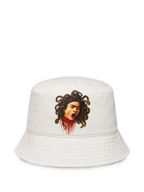 Melt graphic-print bucket hat White MSBUC5407
