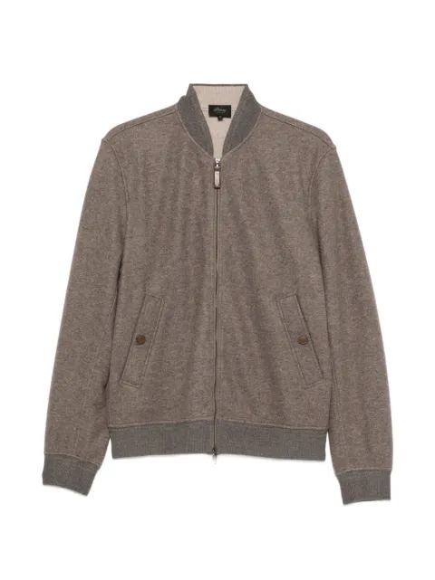 Brioni zip-up bomber jacket Brown UJVS0LOE6072595