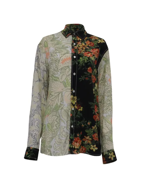 JW Anderson panelled floral-print shirt White GILTPUUSCL761077W