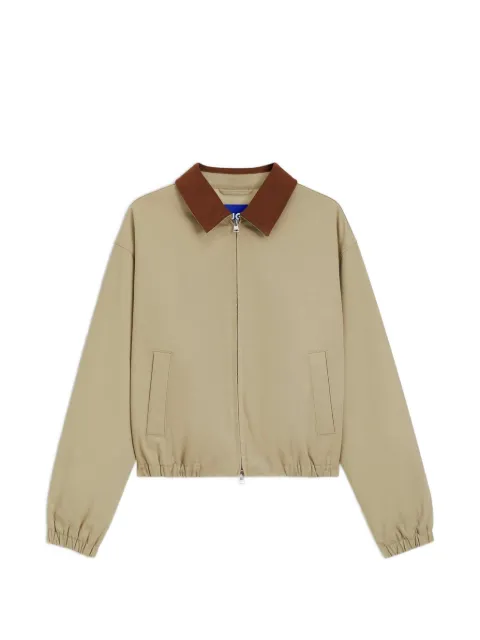 HUGO Falter-1_B stretch-cotton jacket with contrast corduroy-collar Neutrals 50563076