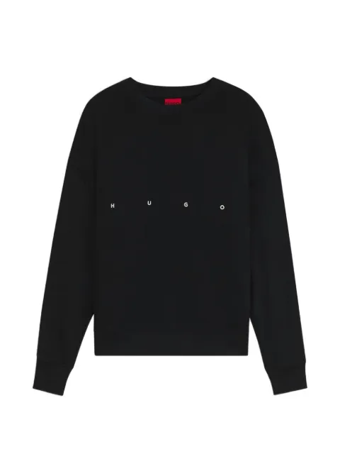 HUGO logo-print graphic-print sweatshirt Black 50563465