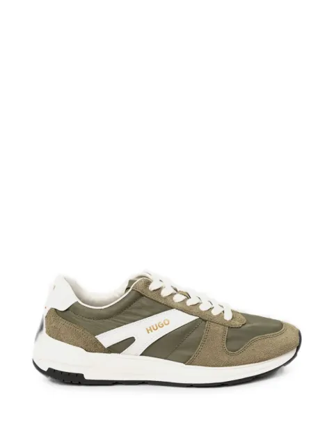 HUGO Nymf sneakers with suede trim and logo details Green 50573605