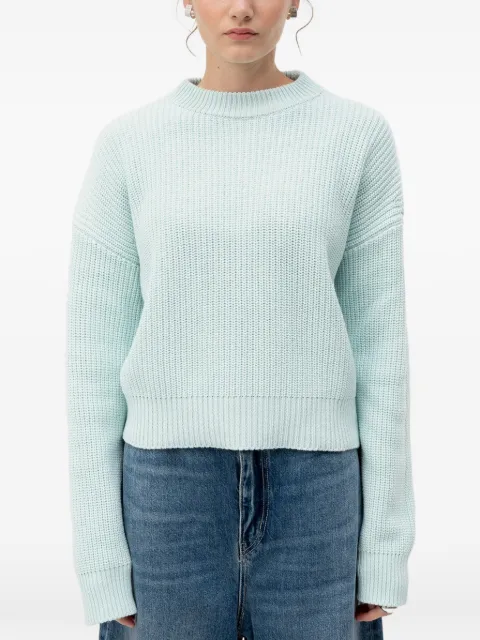 HUGO ribbed-knit drop-shoulder sweater Blue 50565449