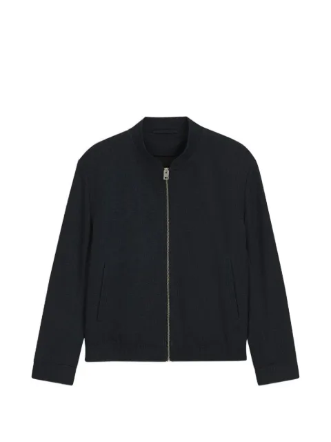 HUGO Ukashi slim-fit jacket in micro-printed stretch fabric Blue 50565425