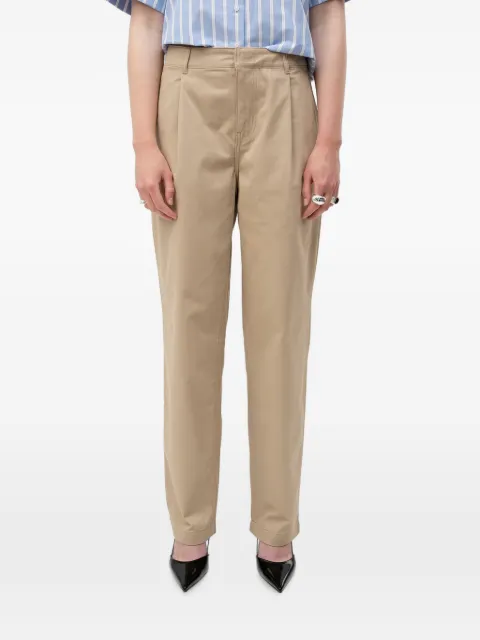 HUGO Hulisea low-waisted cotton trousers with paracord belt detail Neutrals 50569273