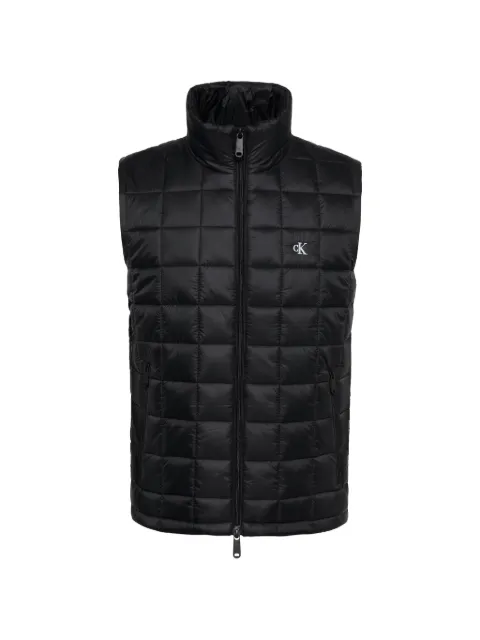 Calvin Klein grid-quilted logo gilet Black LV04RG507GUB1