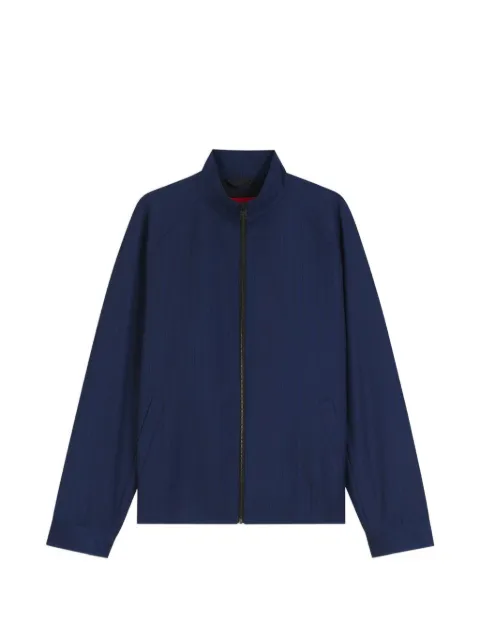 HUGO Kamilo slim-fit jacket in chalk-striped virgin wool Blue 50565943