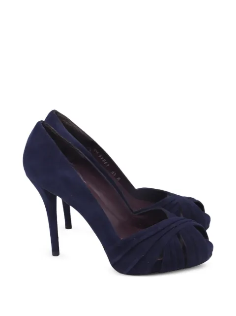 Stuart Weitzman peep-toe suede pumps Blue GILTPUUSSH758162W