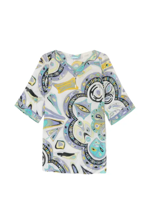PUCCI Pre-Owned abstract-print mini dress Neutrals CSKS9374