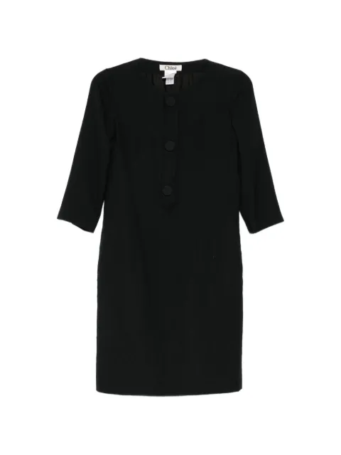 Chloé Pre-Owned buttoned mini dress Black CSVM9392