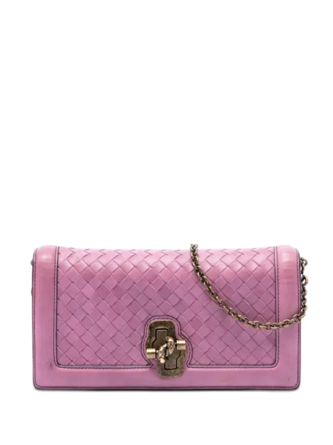 Bottega Veneta Pre-Owned 2012-2026 Nappa Intrecciato Olimpia Knot shoulder bag Pink LO04D6OXUJ53WGVP