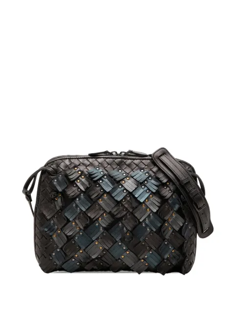 Bottega Veneta Pre-Owned 2012-2026 Metallic Multicolor Nappa Intrecciato Fringe Studded Nodini crossbody bag Purple CV13CD31OHLMMINX