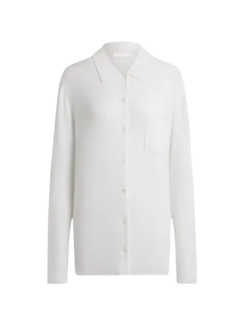 12 STOREEZ merino-cashmere patch-pocket shirt White 134394