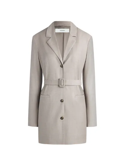 12 STOREEZ belted wool blazer Neutrals 132843