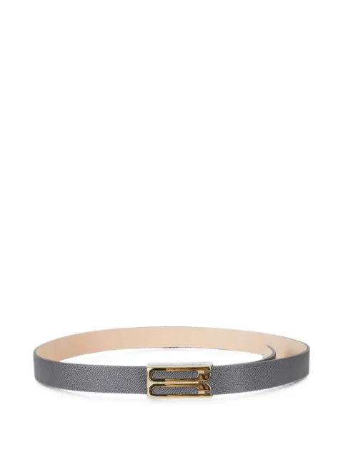 Victoria Beckham logo-buckle grained leather belt Grey 1424ABL005954A