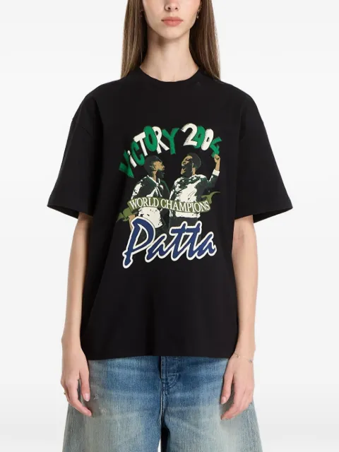 PATTA Victory graphic-print T-shirt Black POCSS2610002900128