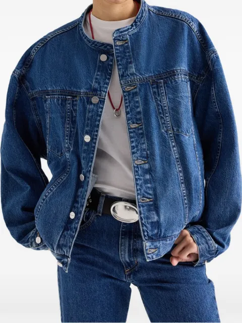 TWP Dawson collarless denim jacket Blue 16203W389