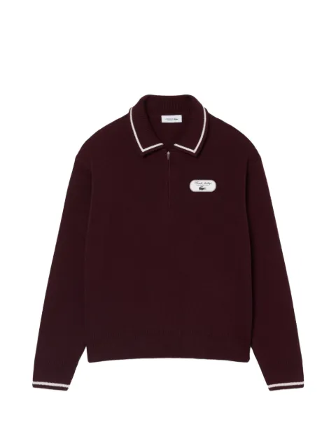 Lacoste zipped polo shirt Red AF6793