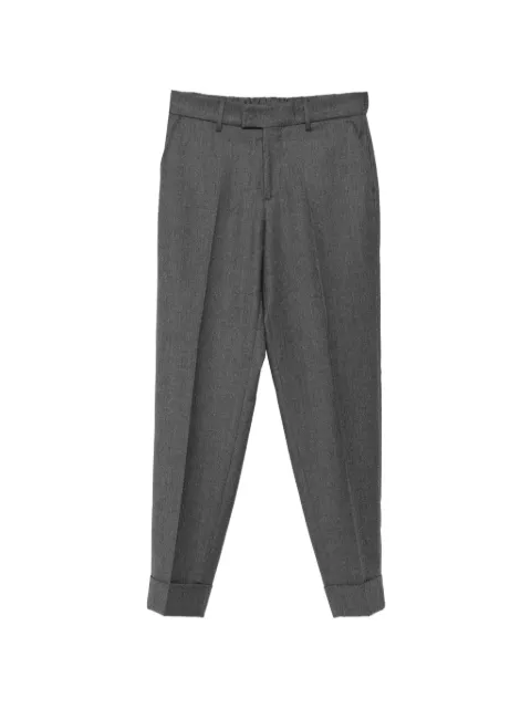 Berwich Alice pressed-crease turn-up trousers Grey ALICELONGZG1202X