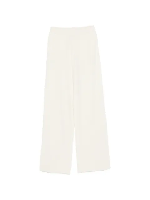 Malo elasticated-waistband knitted trousers White DXP087F1L21