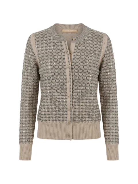 Ermanno Scervino sequin-embellished long-sleeve cardigan Neutrals D495N320CTEJY