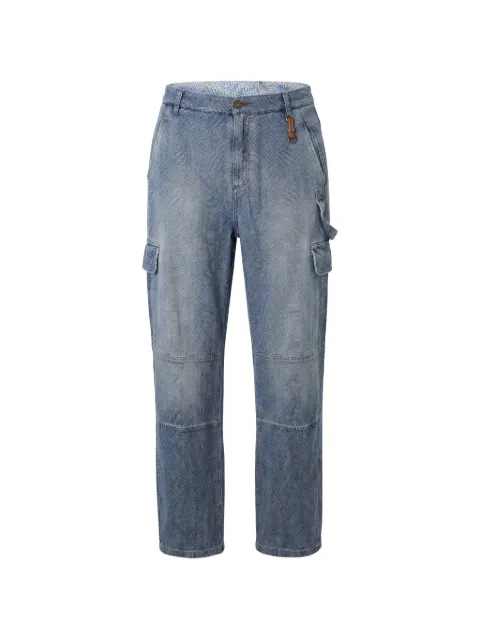 Ermanno Scervino jacquard-pattern cargo jeans Blue D497P306CBXQA