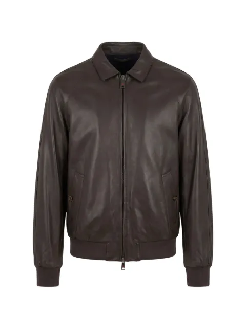 Kired Pisa zip-up leather jacket Brown WPISAW845050200C