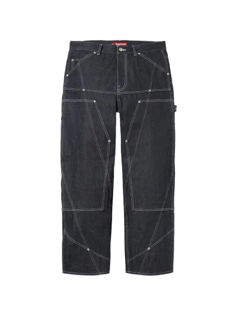 Supreme contrast-stitch double-knee painter jeans Blue SU28025