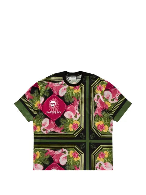 BAPE BLACK *A BATHING APE® Japan Slik print T-shirt Black BAPE042