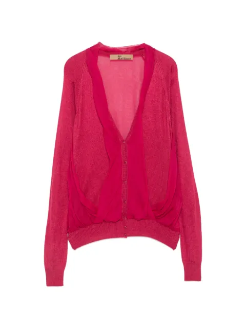 John Galliano Pre-Owned 2000s draped V-neck cardigan Pink JG250CEO