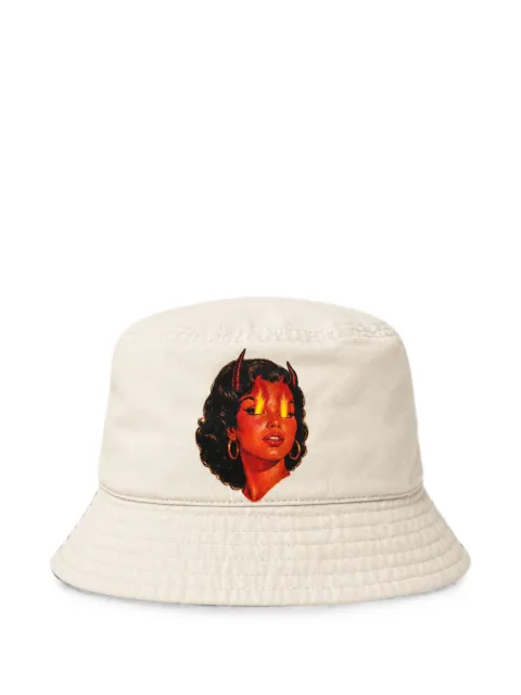 Melt graphic-print bucket hat White MSBUC5406