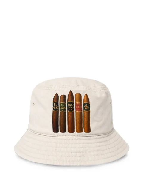 Melt graphic-print bucket hat White MSBUC5405