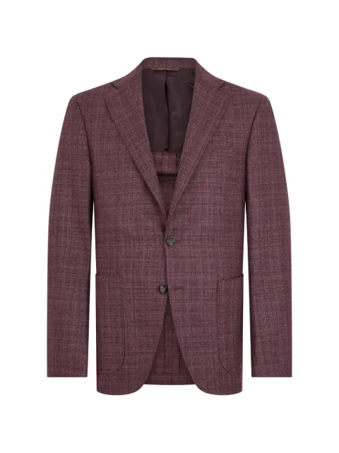Canali checked single-breasted blazer Red L25285CF001