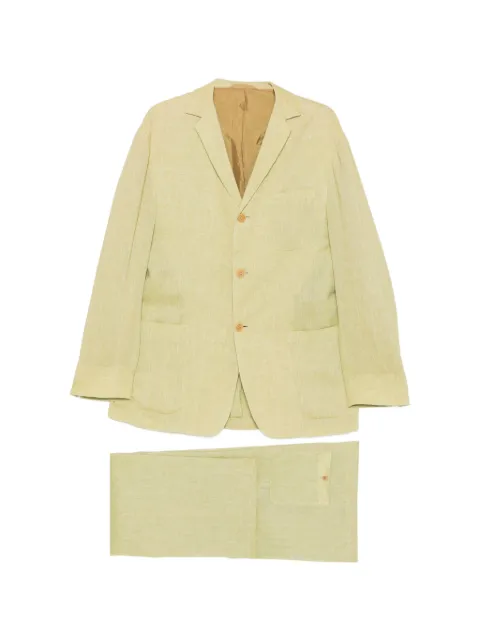Romeo Gigli Pre-Owned 1990s notched-lapel drawstring suit Green RG600CEI