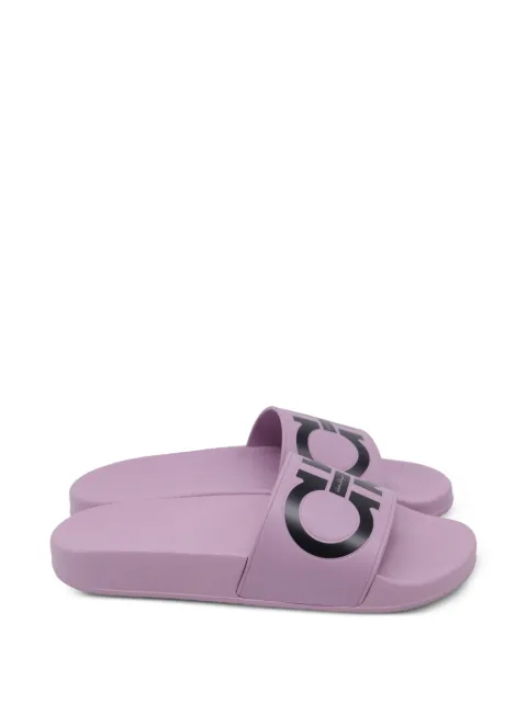 Ferragamo Pre-Owned Groovy Gancini slide sandals Purple GILTPUUSSH749499W