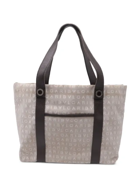 Bvlgari 2000-2010s Logo Mania tote bag Neutrals GILTPUUSBA762473W