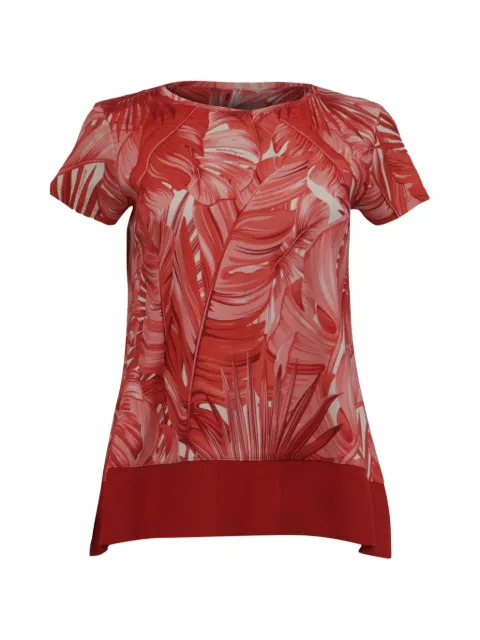 Ferragamo Pre-Owned tropical-print T-shirt Red GILTPUUSCL761070W