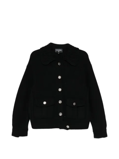 CHANEL Pre-Owned CC-button cardigan Black CSKS9369