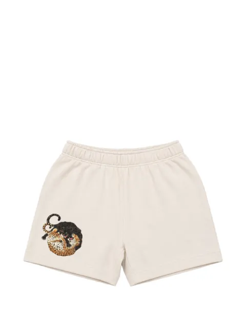 Melt graphic-print cotton shorts Neutrals MSRTSHO5022