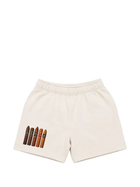 Melt cigar-print cotton shorts Neutrals MSRTSHO5025