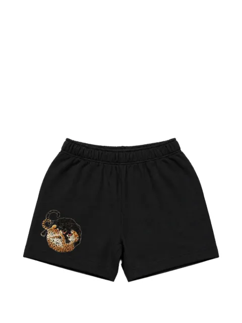 Melt graphic-print cotton shorts Black MSRTSHO5022