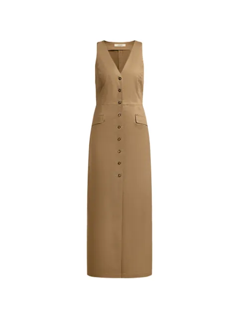 12 STOREEZ button-up sleeveless maxi dress Neutrals 132503